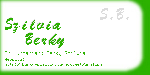szilvia berky business card